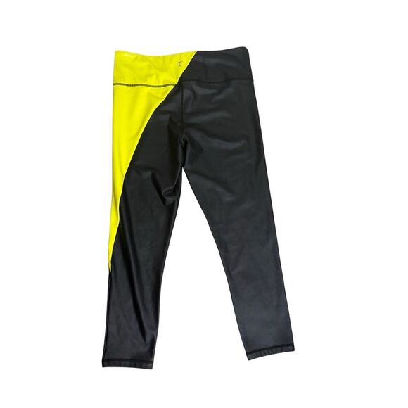 Zyia Active Women's Metallic Light N Tight Leggings Black Yellow Size 16-18 - Picture 5 of 5